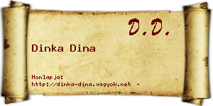 Dinka Dina névjegykártya